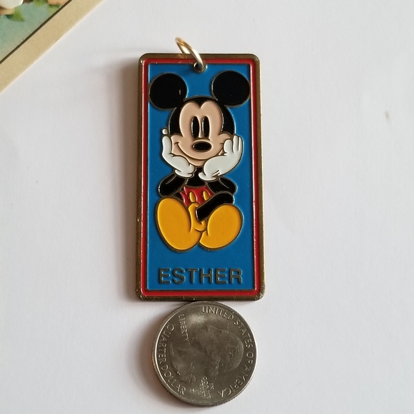 Relisted -Walt Disney World Esther brass name pendant Mickey - Picture 2 of 11